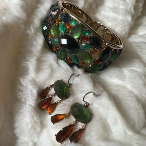 Vintage jeweled cuff bracelet